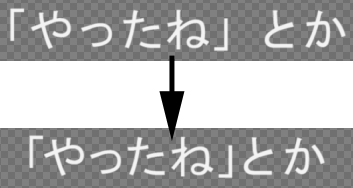 カーニング処理の例